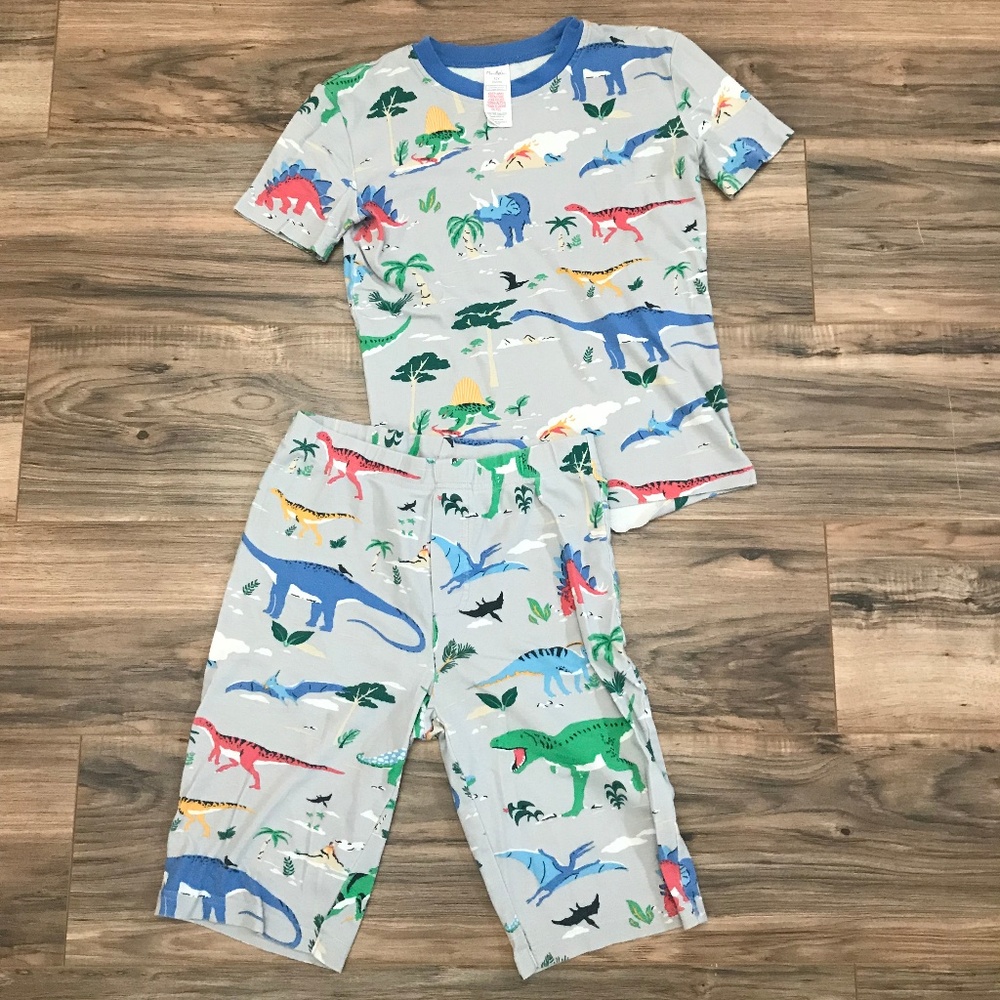 Mini Boden Dinosaurs Short Sleeves Pajama Set Boys